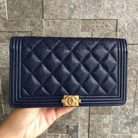 chanel boy blue wallet